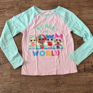 L.O.L. Surprise! Pink and Mint Long Sleeve Tee